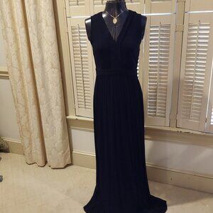 Black Braided Bodice Stretch Gown by Spense Size S